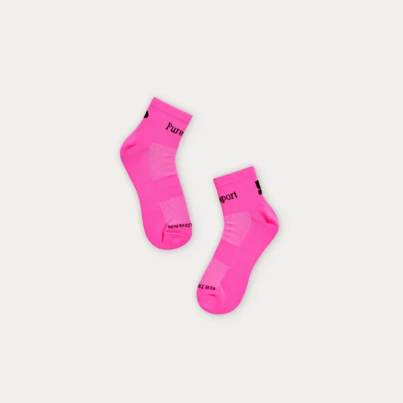 Performance Ankle Socks - Neon Pink made by Puresport