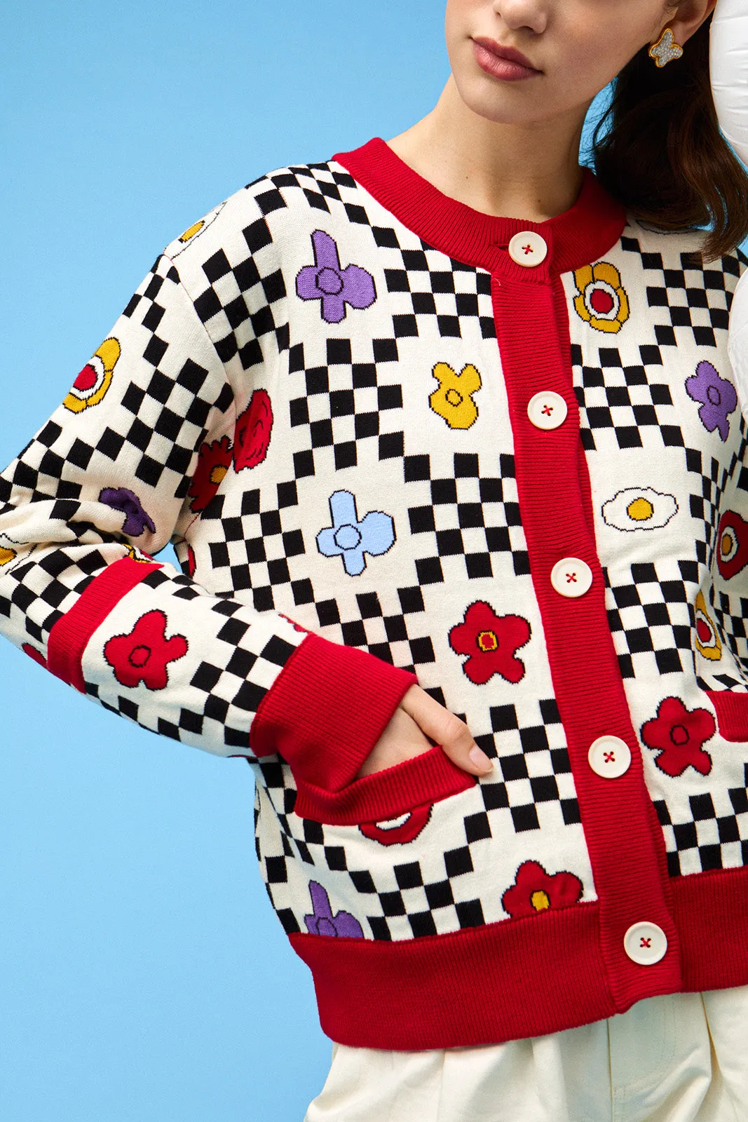 The Floral Funk Cardigan (2.0) sold by Kina and Tam product image thumbnail 3