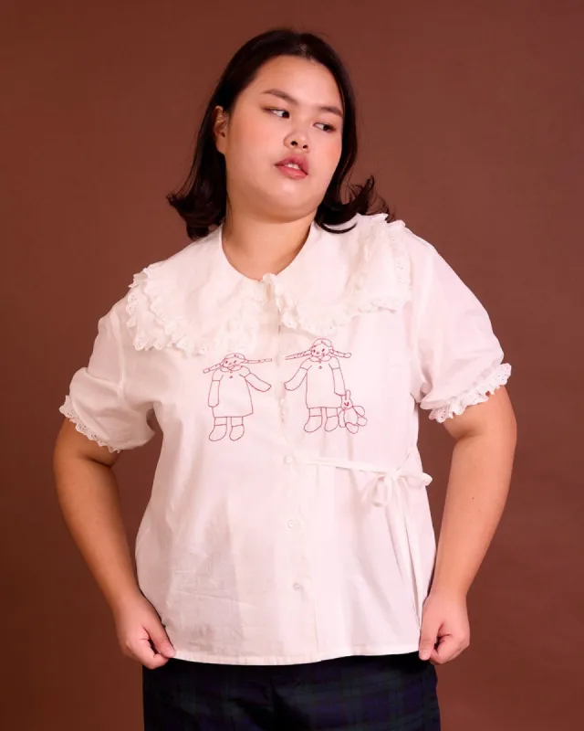 The Kinship Blouse sold by Kina and Tam