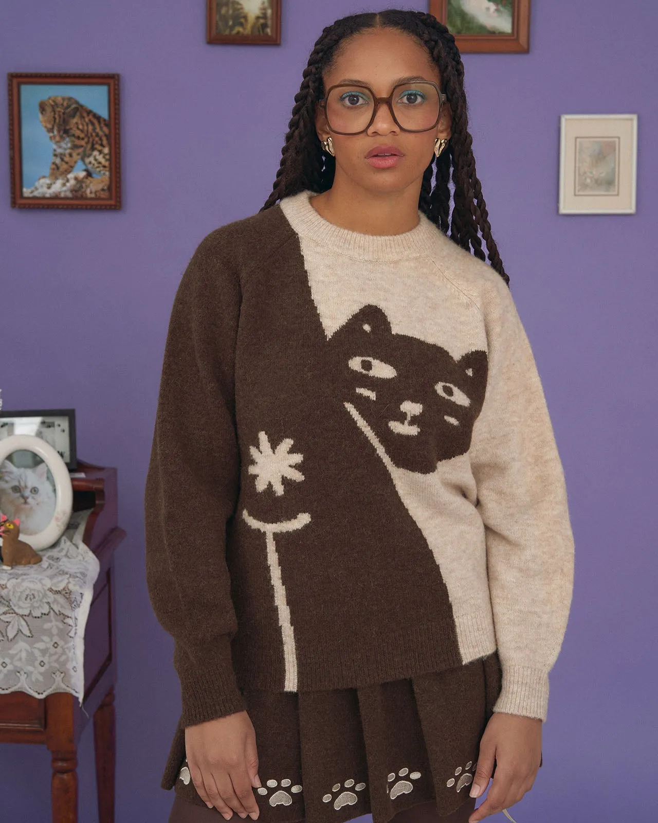 The Pardon Meow Sweater sold by Kina and Tam product image thumbnail 2