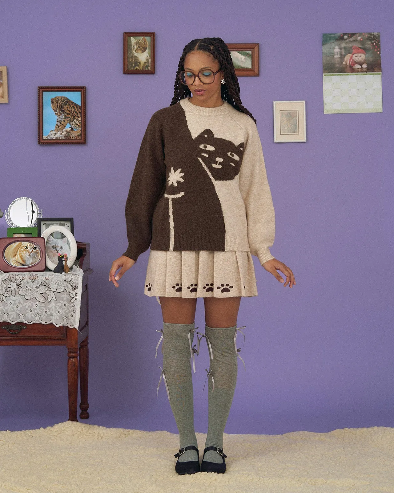 The Pardon Meow Sweater sold by Kina and Tam product image thumbnail 3