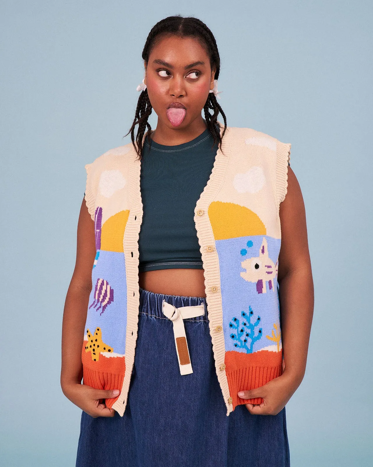 The Aquarium Vest sold by Kina and Tam product image thumbnail 5