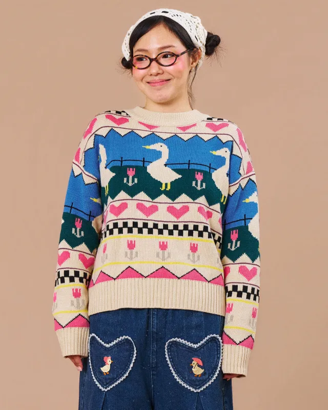 The Duck Tales Sweater made by Kina and Tam