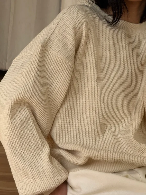 Waffle Core Sweatshirt made by Le Bon Shoppe