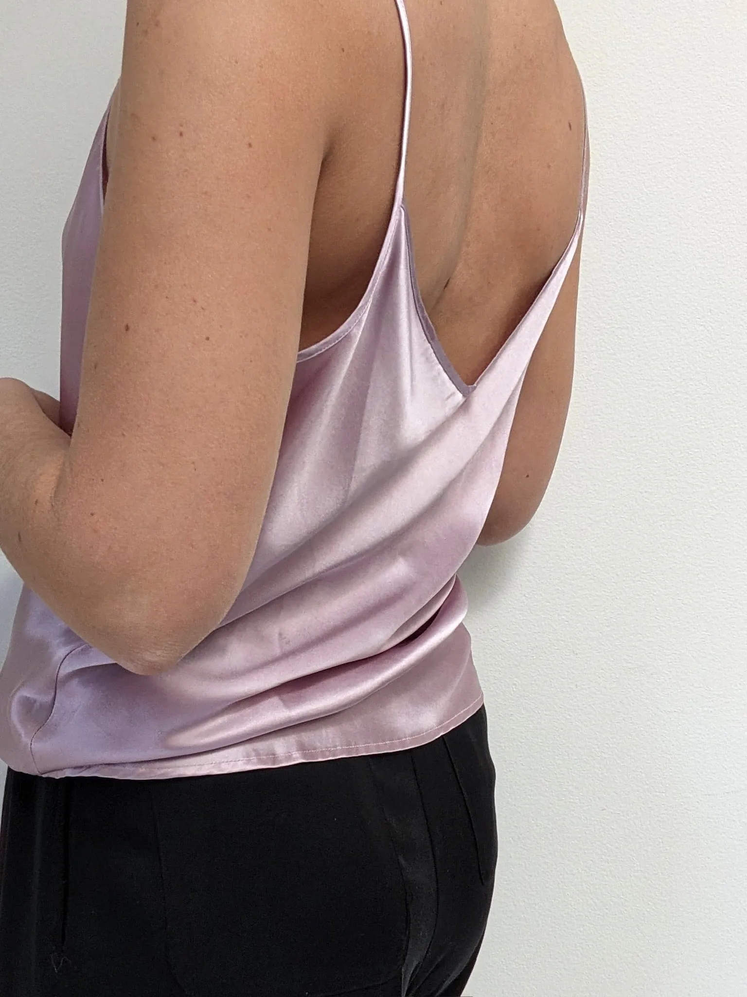 Vintage Lilac Satin Silk Slip Top sold by NA NIN product image thumbnail 2