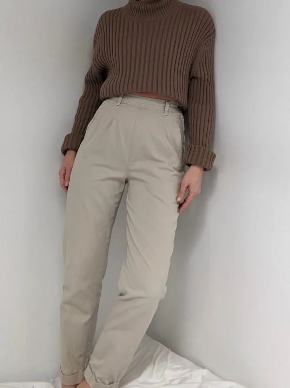 Vintage Banana Republic Pleated Khaki Trousers sold by NA NIN