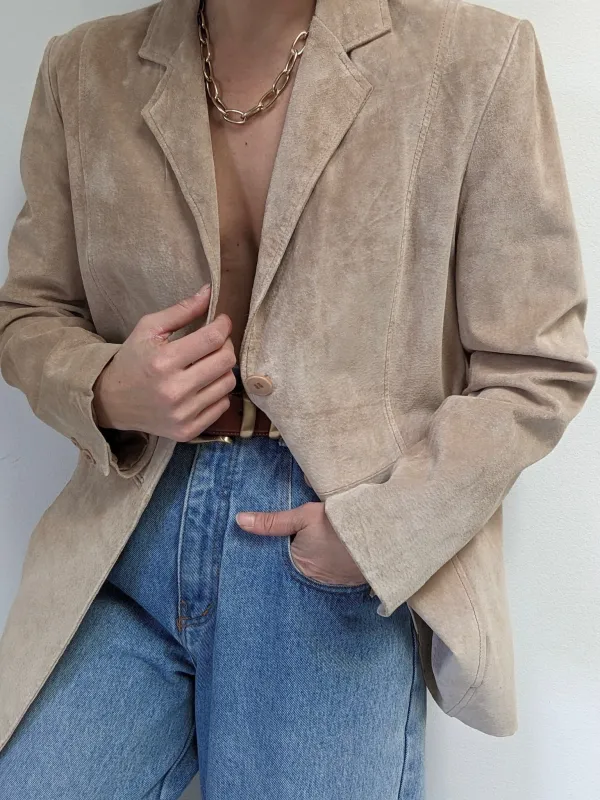 Vintage Sand Suede Jacket sold by NA NIN