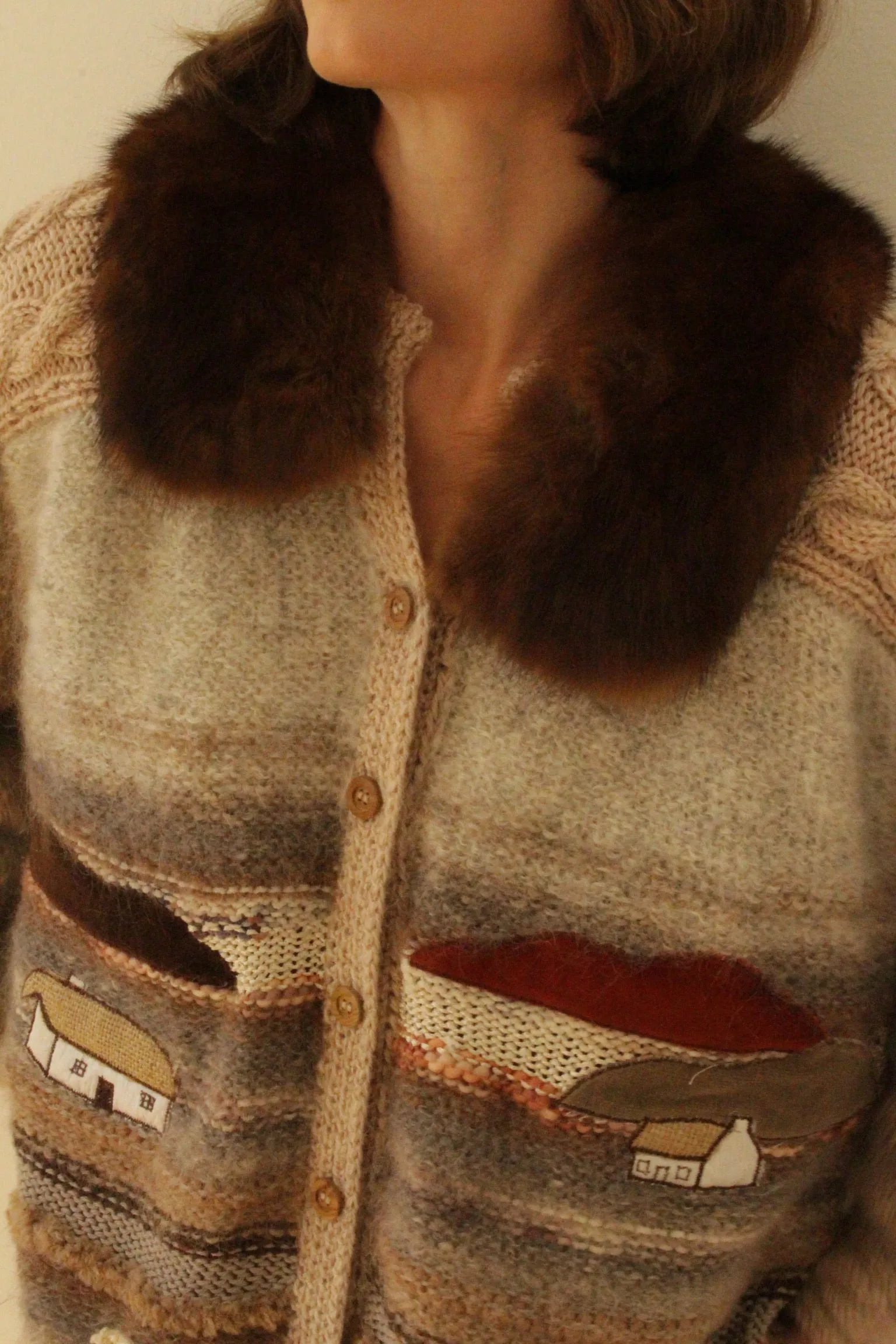 Vintage Caramel Fur Collar sold by NA NIN