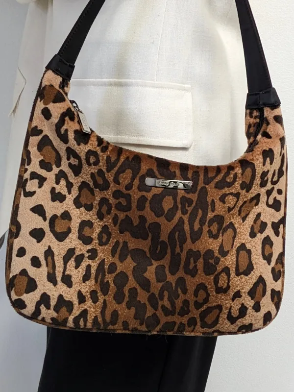 90s Nine West Cheetah Print Purse made by Vintage