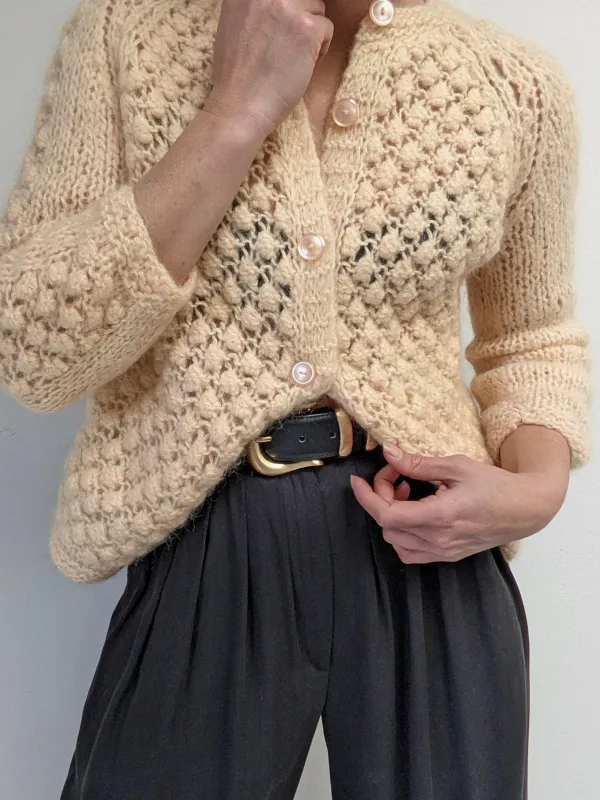 Vintage Meringue Mohair Cardigan sold by NA NIN