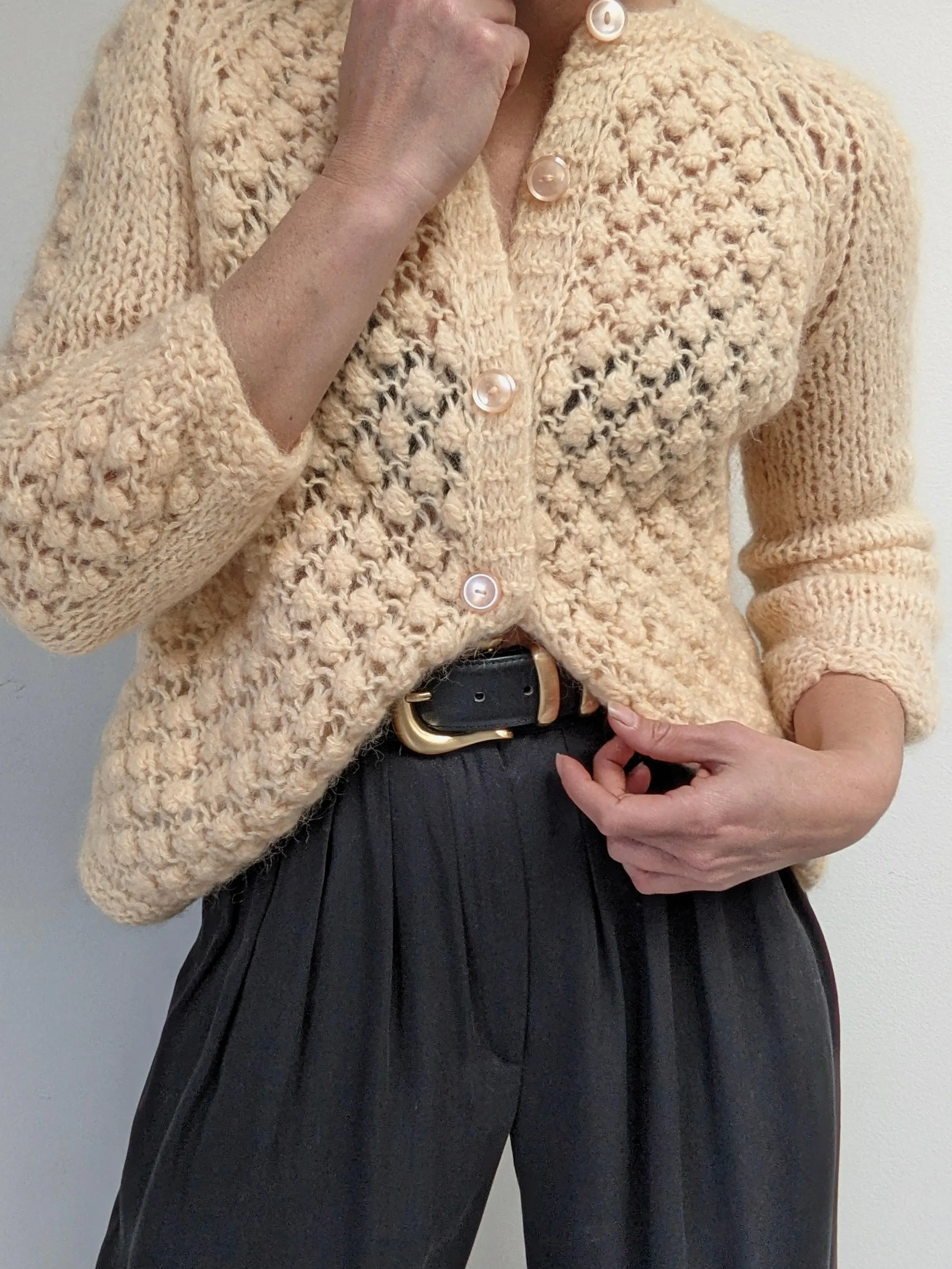 Vintage Meringue Mohair Cardigan sold by NA NIN