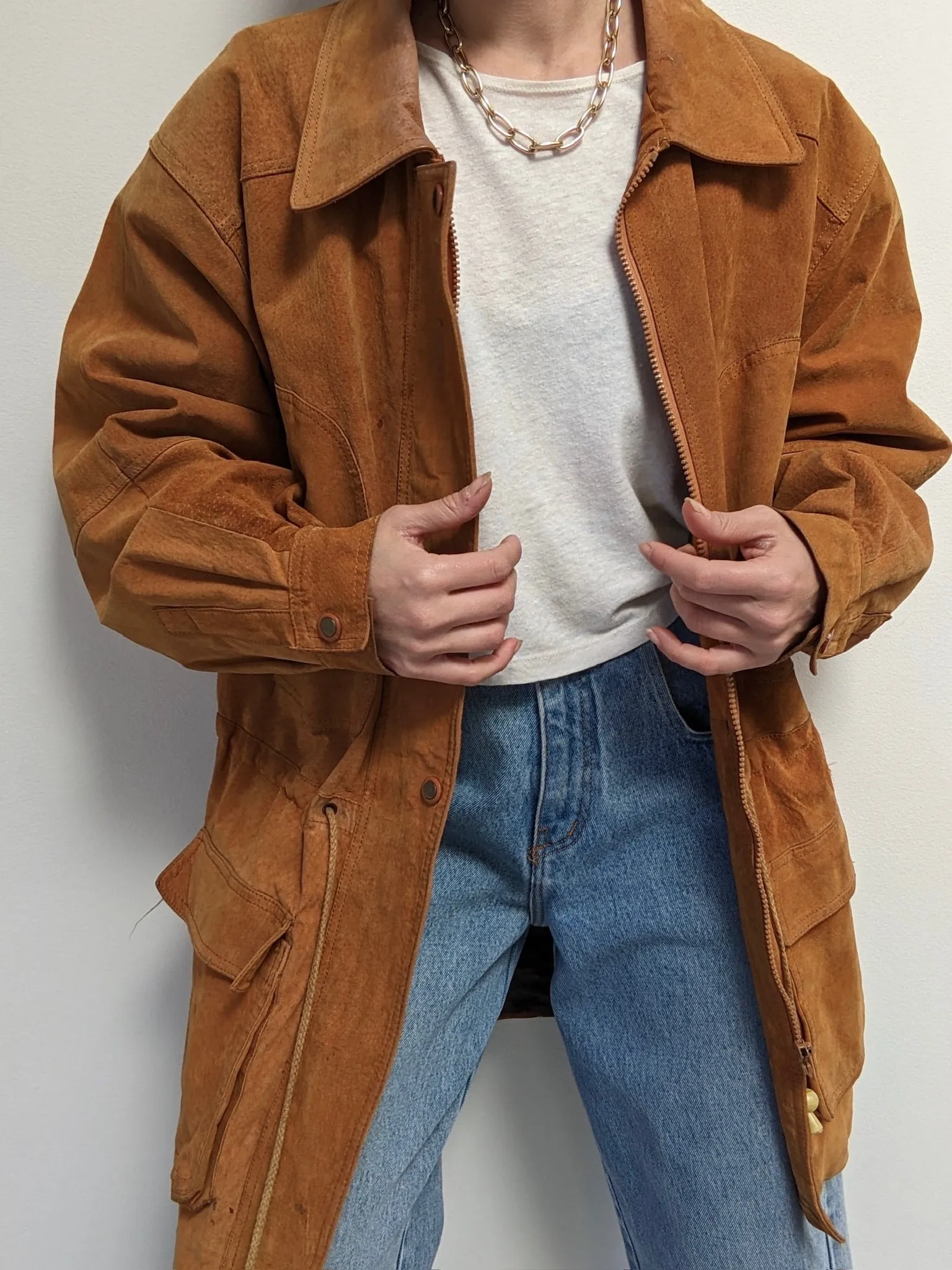 Vintage Clay Suede Chore Coat sold by NA NIN