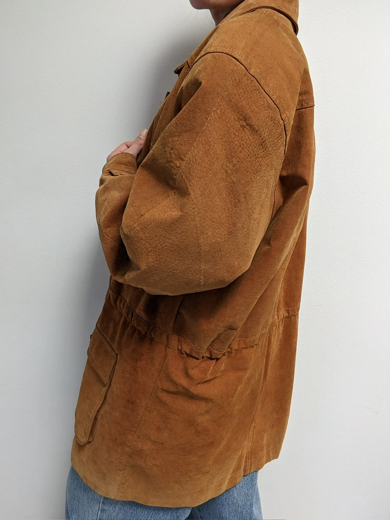 Vintage Clay Suede Chore Coat sold by NA NIN product image thumbnail 3