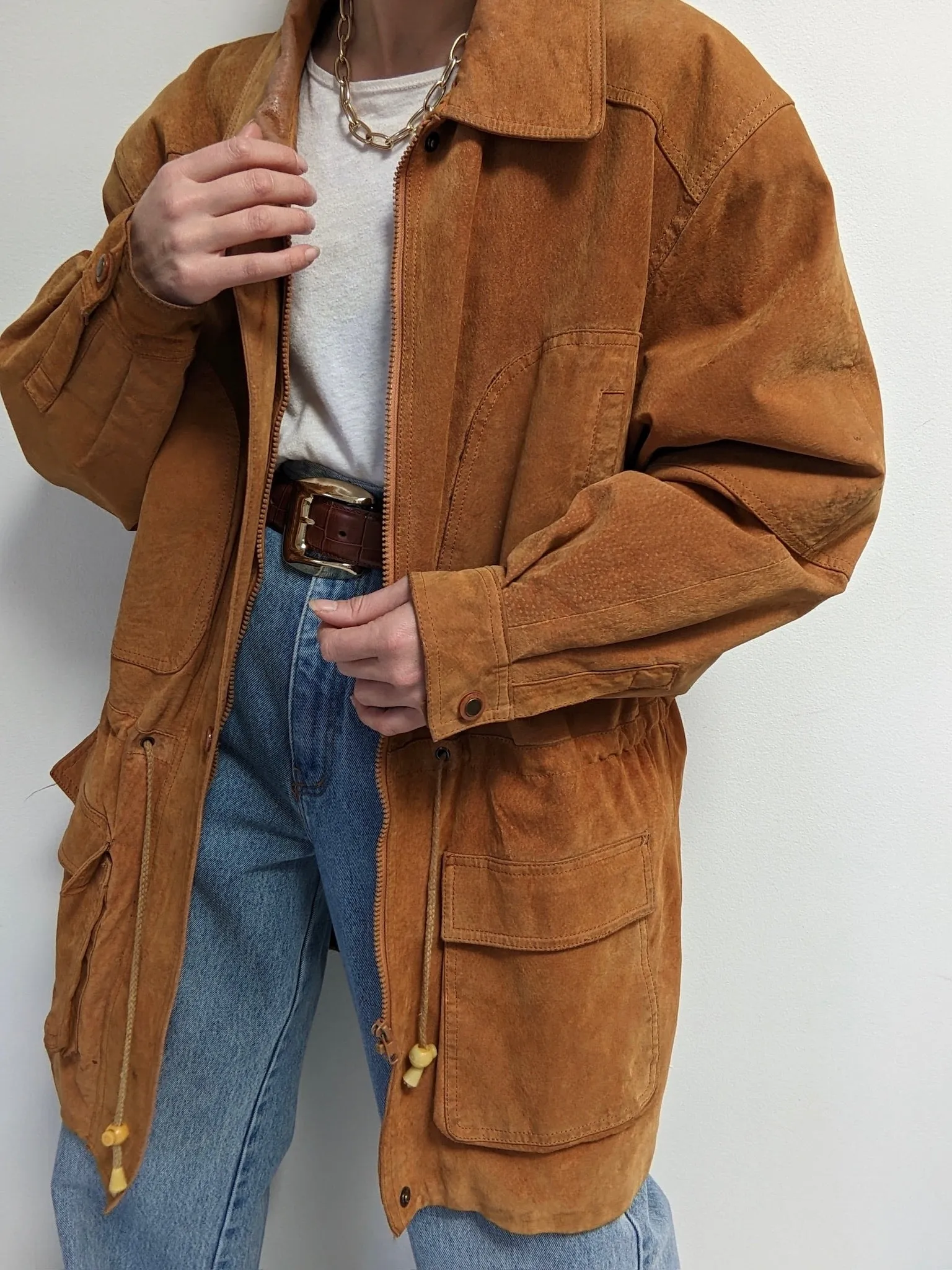 Vintage Clay Suede Chore Coat sold by NA NIN product image thumbnail 2