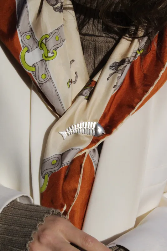 Favorite Vintage Sterling Silver Fish Bone Brooch sold by NA NIN