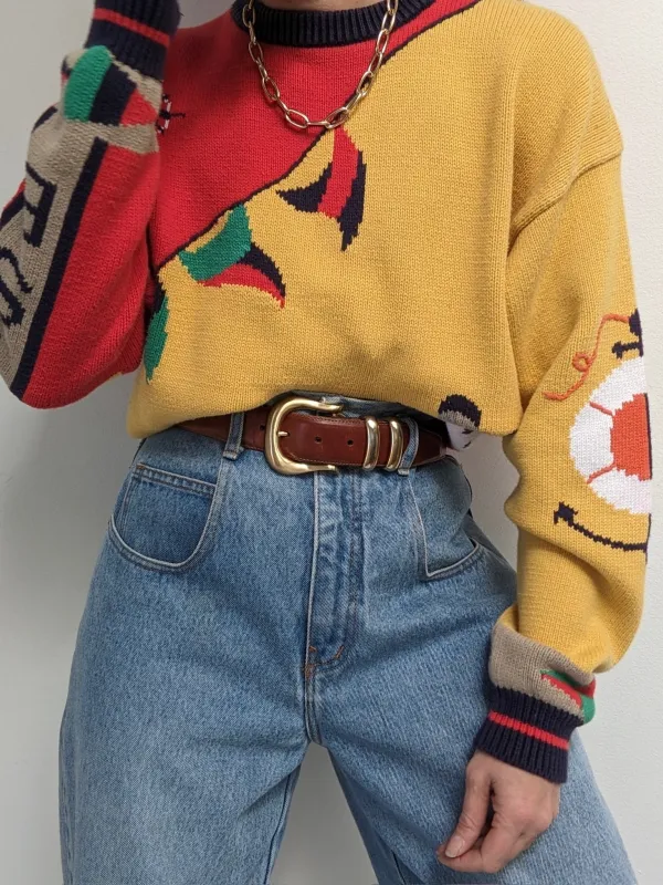 Favorite Vintage Nautical Graphic Sweater made by Vintage