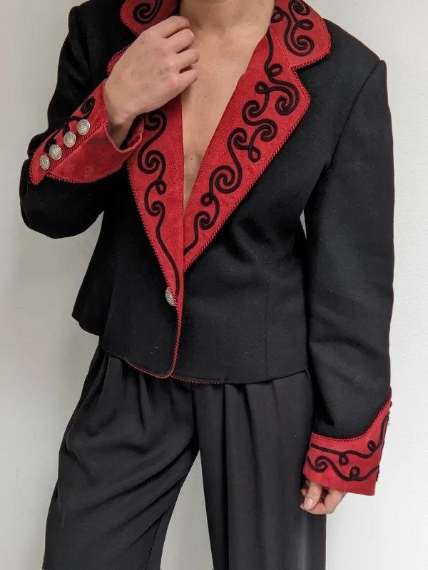 Favorite Vintage Wool & Suede Crop Jacket made by Vintage