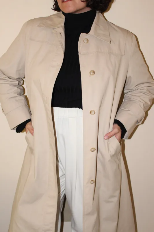 Vintage Classic Belted & Lined Trench Coat sold by NA NIN
