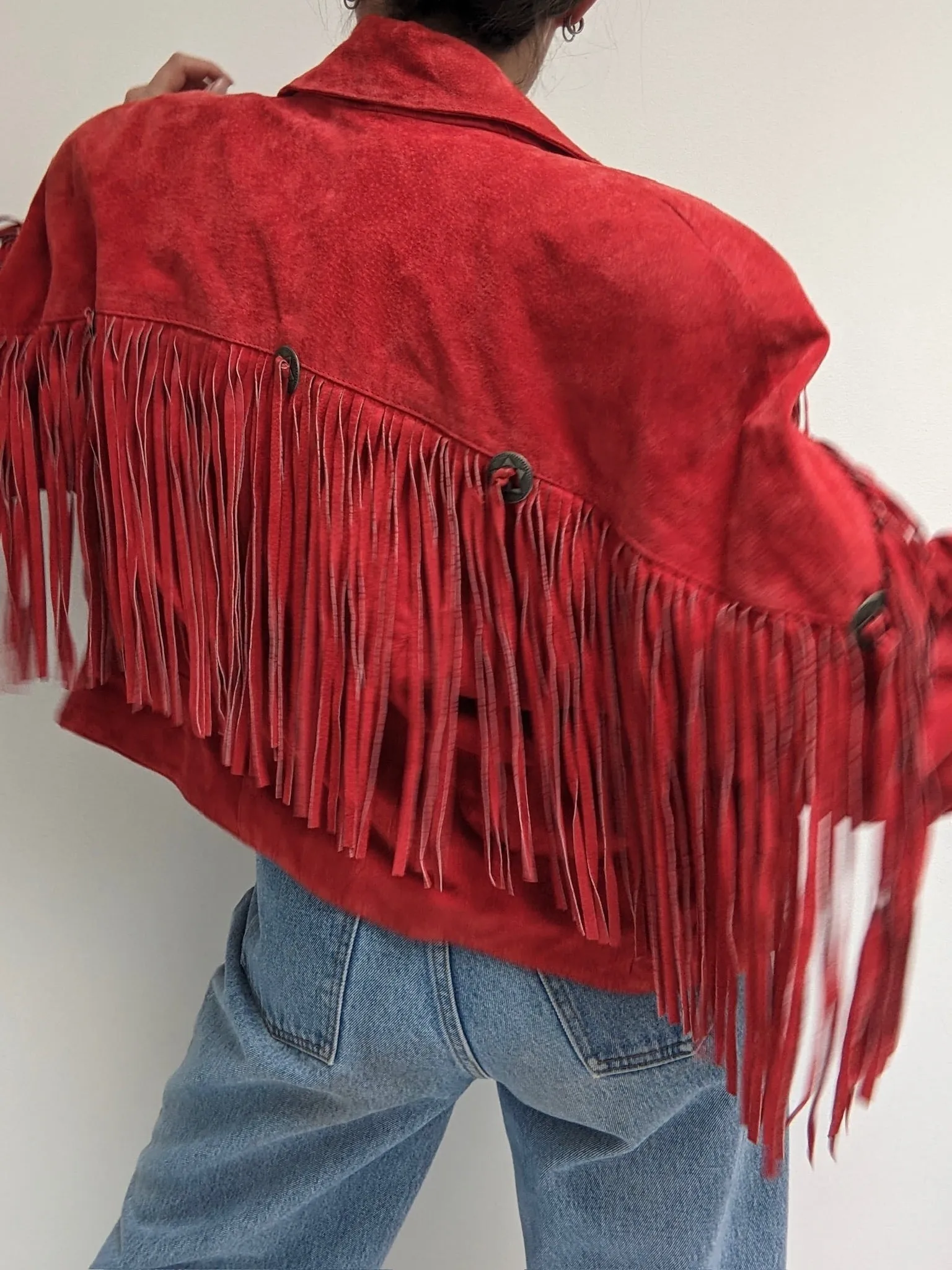 Rare Vintage Cayenne Fringe Suede Jacket sold by NA NIN
