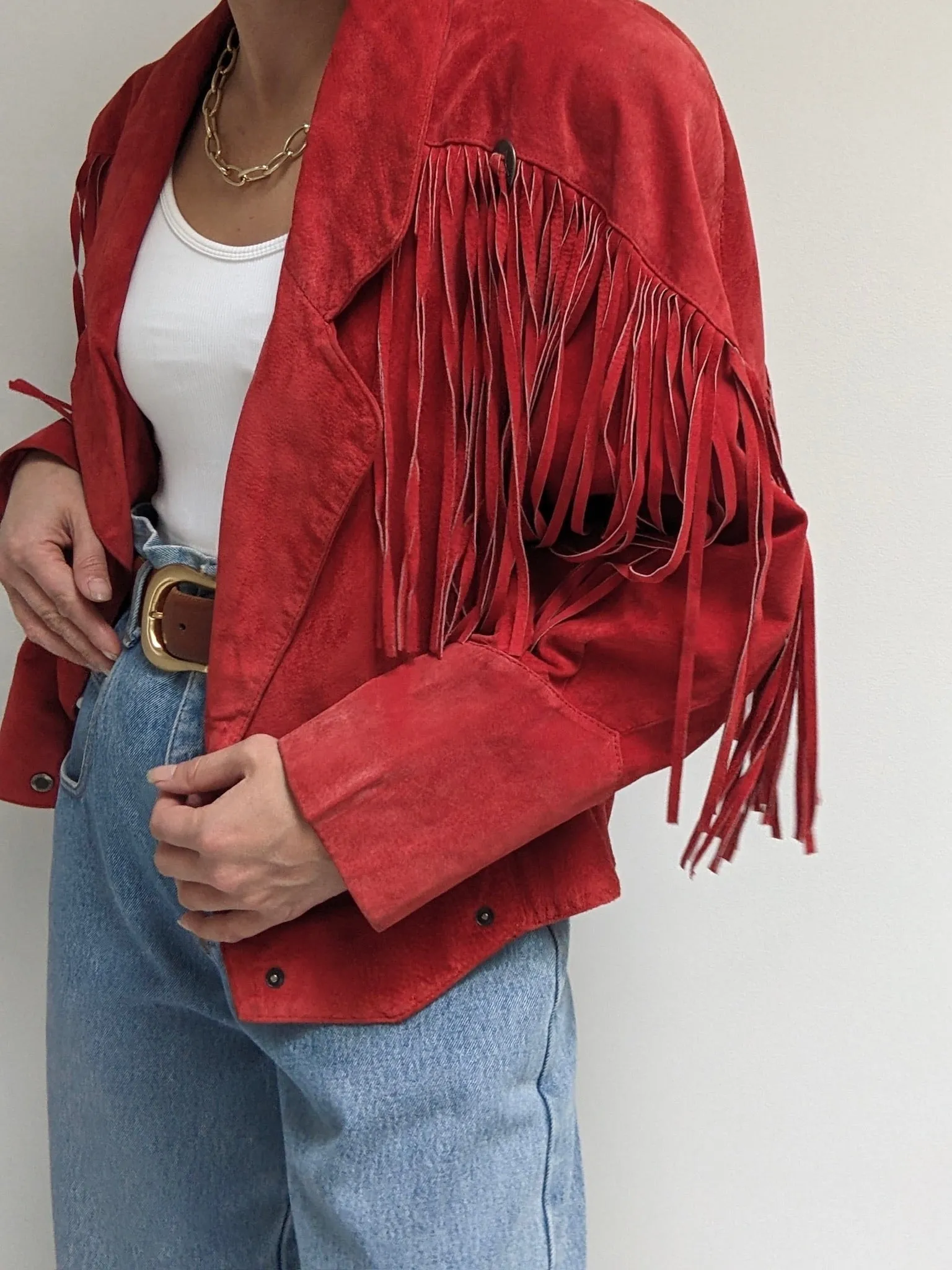 Rare Vintage Cayenne Fringe Suede Jacket sold by NA NIN product image thumbnail 4