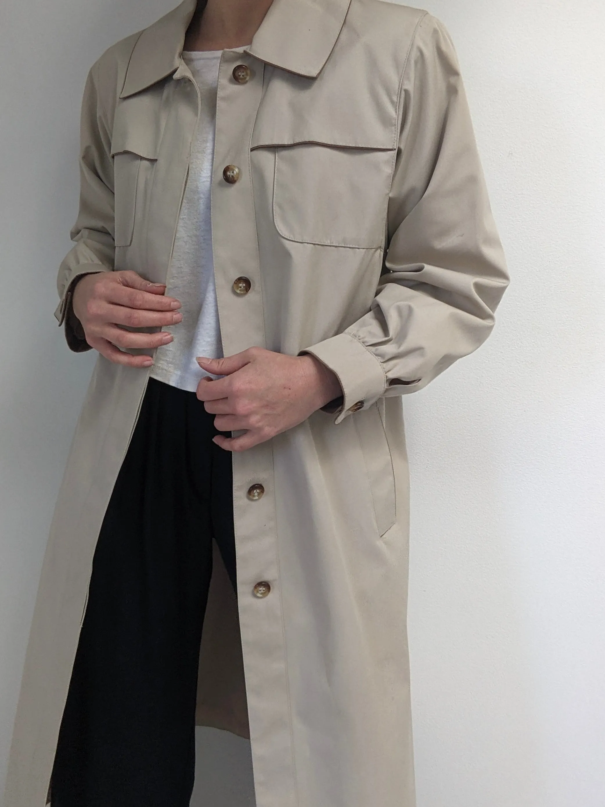 Vintage Belted Khaki Trench Coat sold by NA NIN product image thumbnail 5
