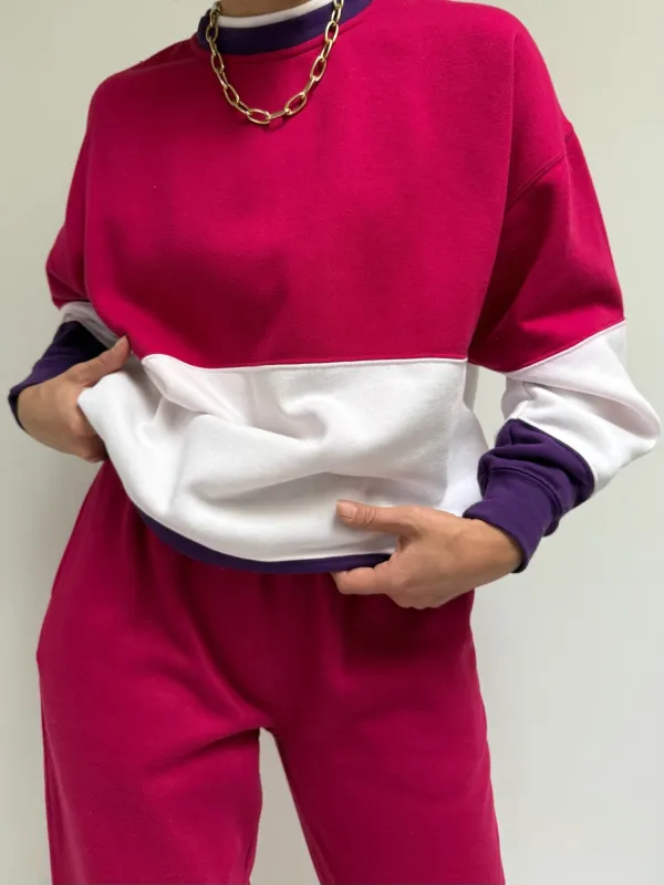 90s Bright Wide Striped Sweat Set sold by NA NIN