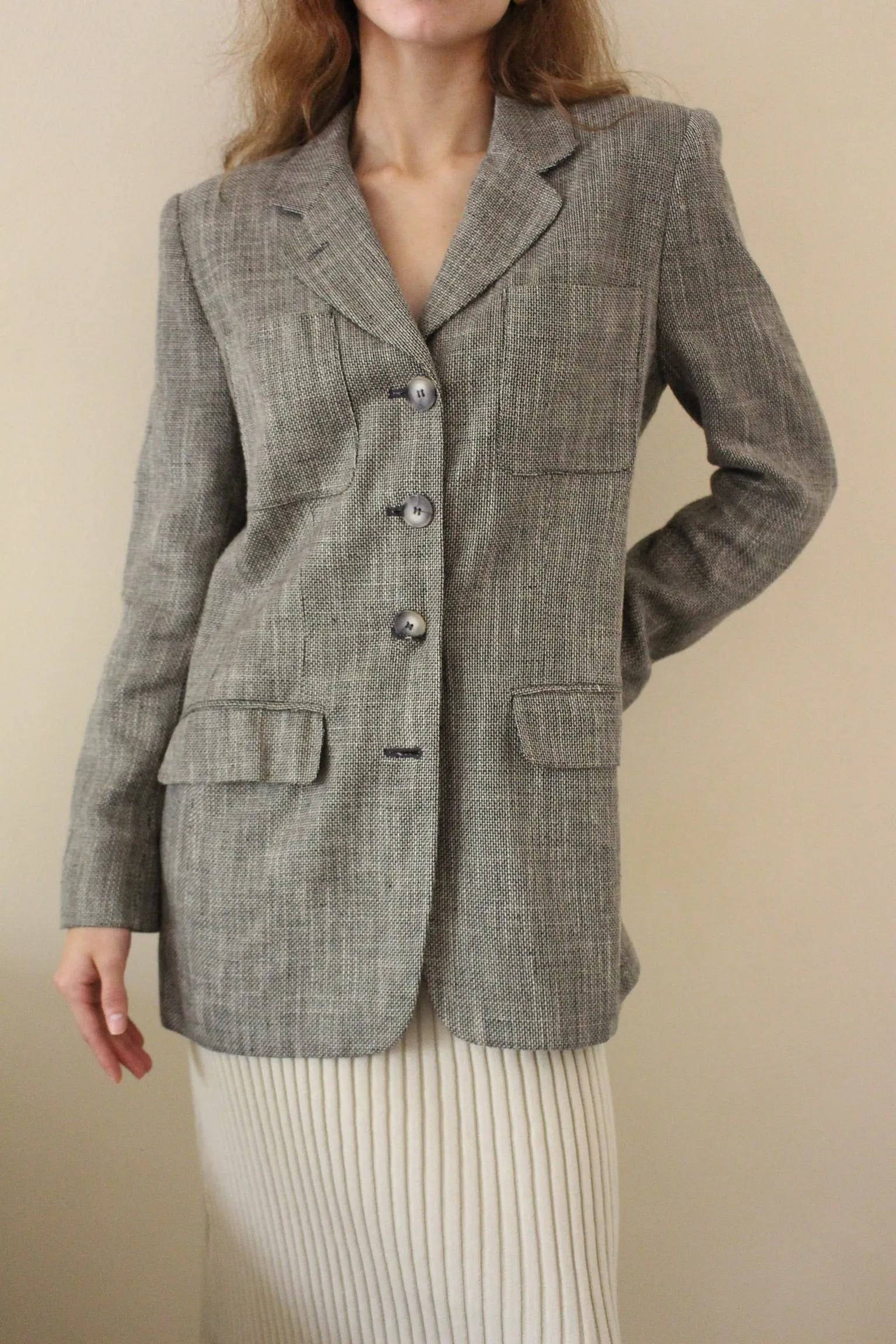 Vintage Woven Flax Blazer sold by NA NIN product image thumbnail 5