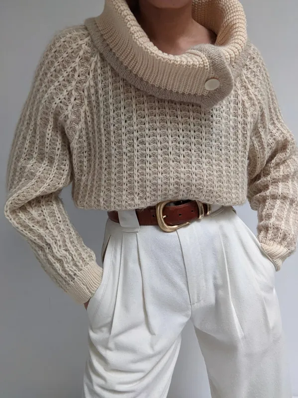 Wonderful & Rare Vintage Chunky Knit Mohair Sweater sold by NA NIN