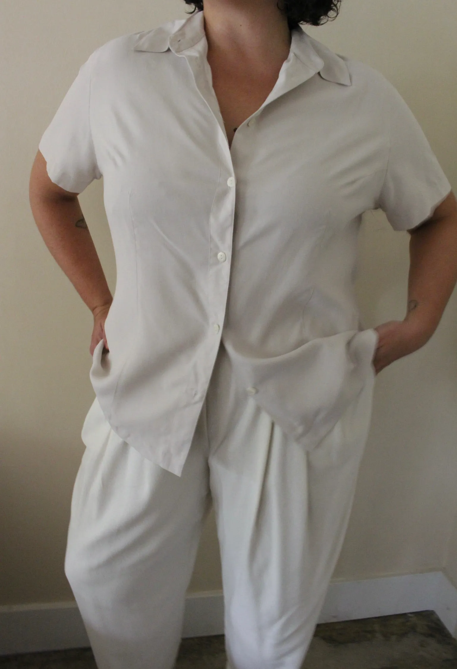 Vintage Ecru Silk Blouse sold by NA NIN product image thumbnail 2