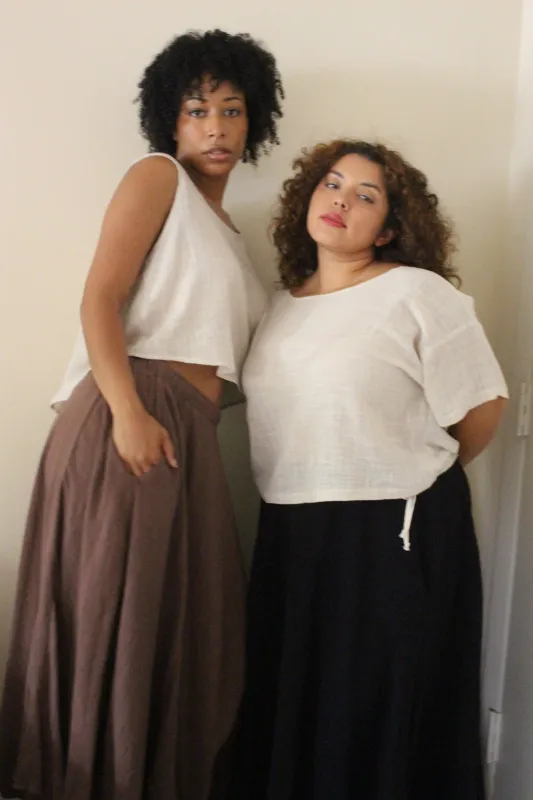 Lenny Cotton Gauze Cropped Tee sold by NA NIN