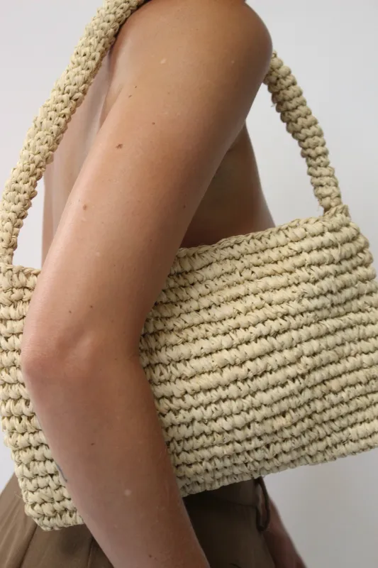 Mini Top Handle Raffia Bag sold by NA NIN