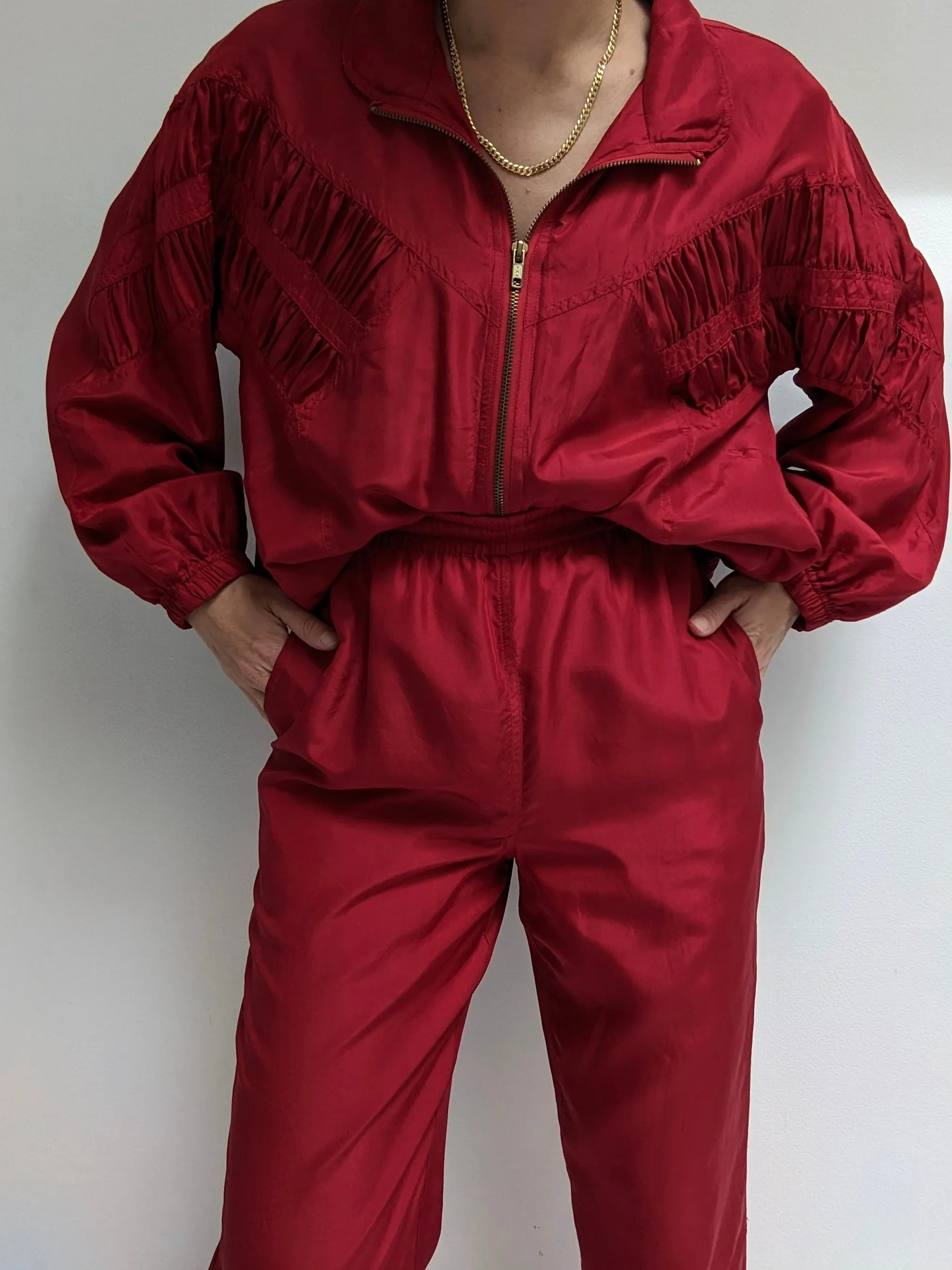 Vintage Chili Silk Leisure Set sold by NA NIN product image thumbnail 4