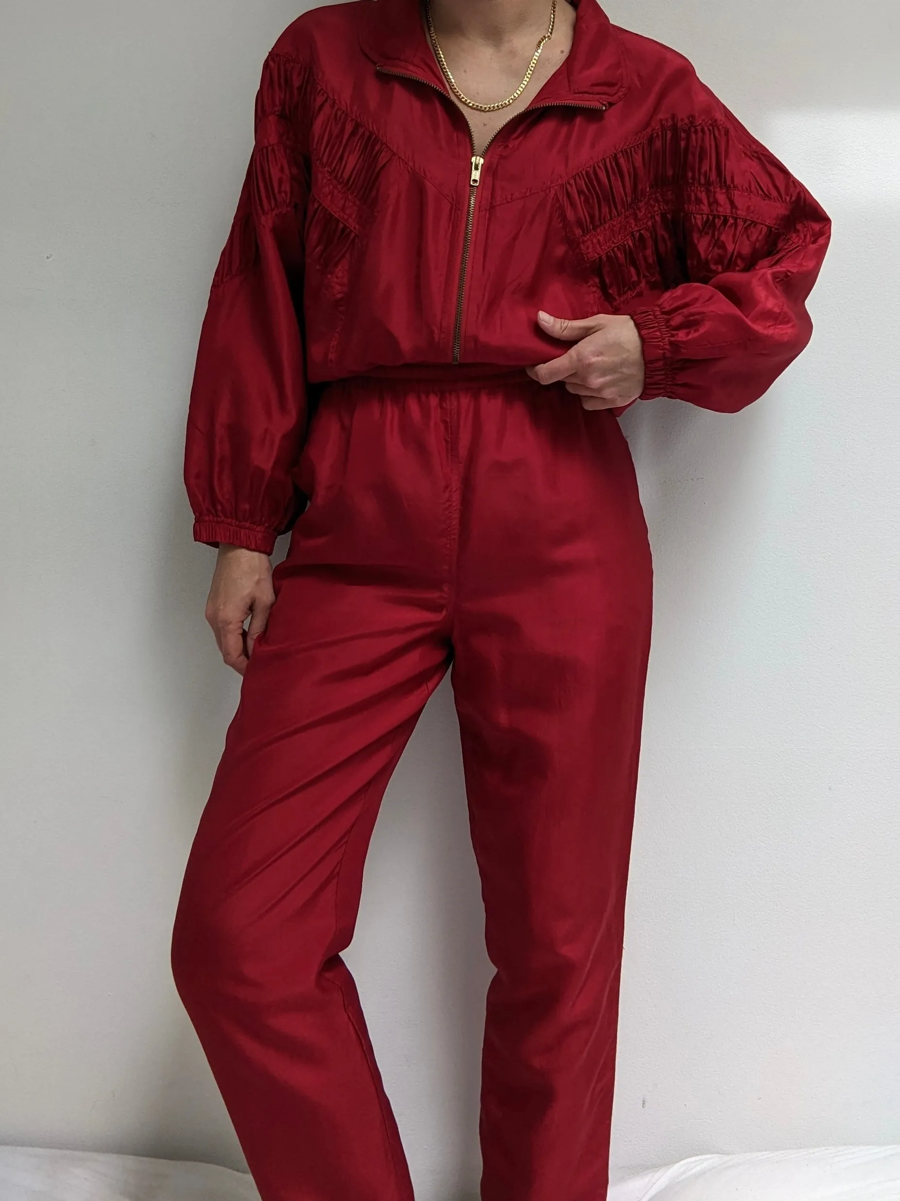 Vintage Chili Silk Leisure Set sold by NA NIN product image thumbnail 2