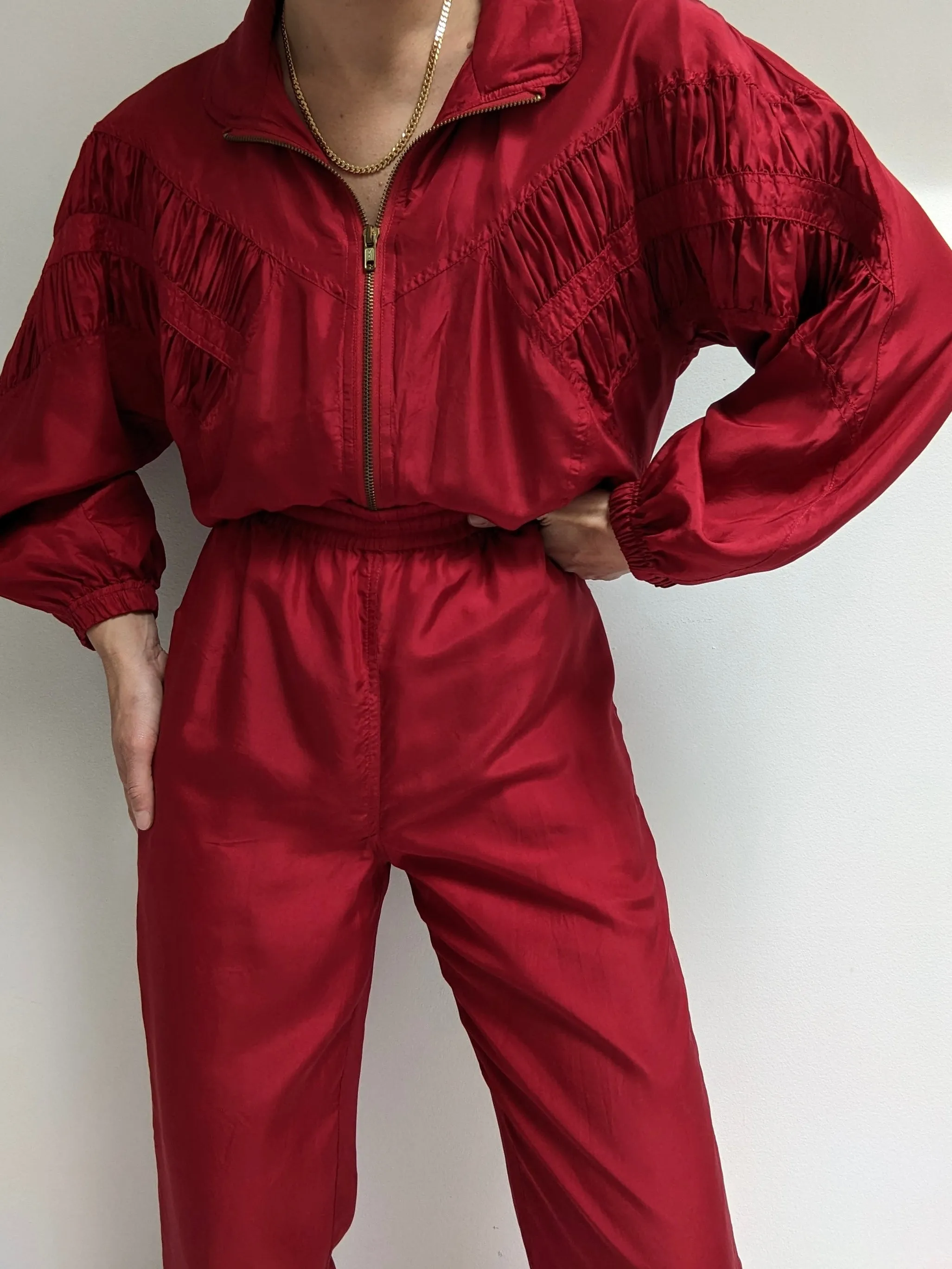 Vintage Chili Silk Leisure Set sold by NA NIN product image thumbnail 3