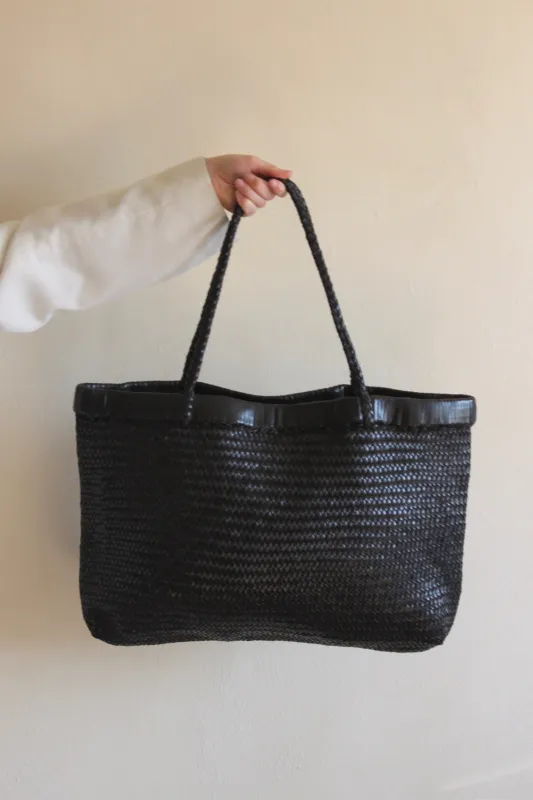 Wide Bagu Woven Tote sold by NA NIN