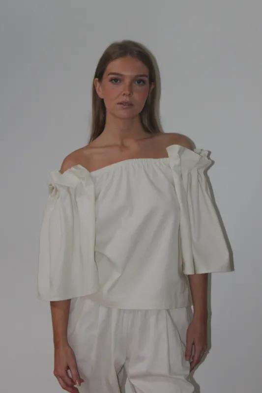 Talu Silk Canvas Top sold by NA NIN