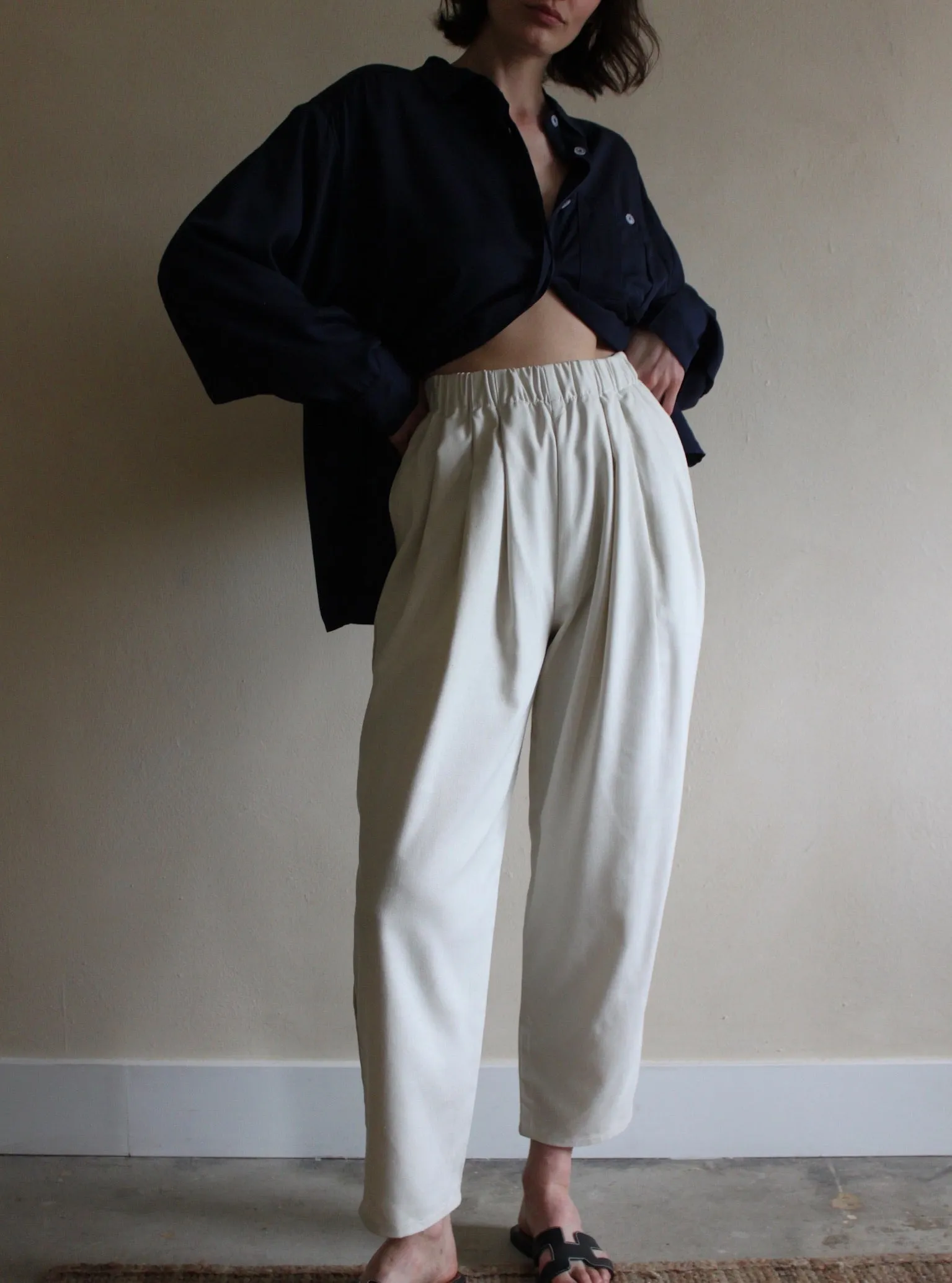Lena Silk Canvas Pant sold by NA NIN
