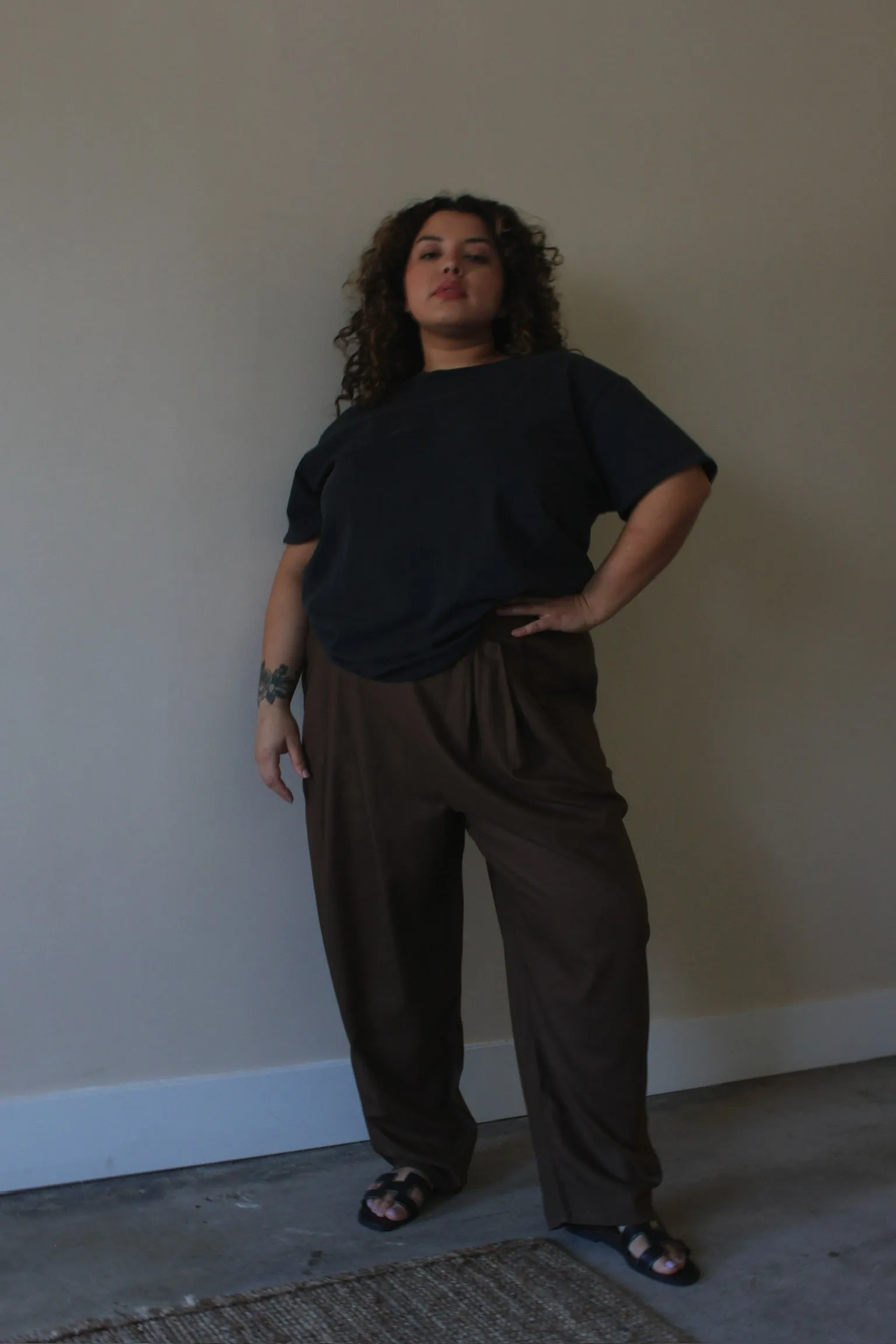 Lena Silk Canvas Pant sold by NA NIN product image thumbnail 5