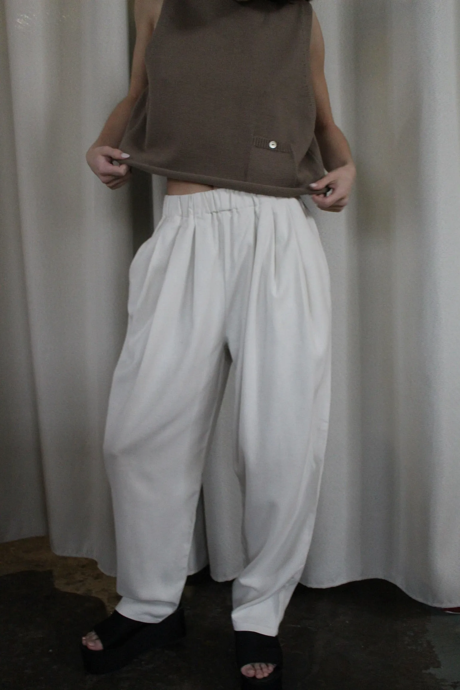 Lena Silk Canvas Pant sold by NA NIN product image thumbnail 2