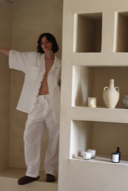Timmy Linen Cotton Button Up made by NA NIN