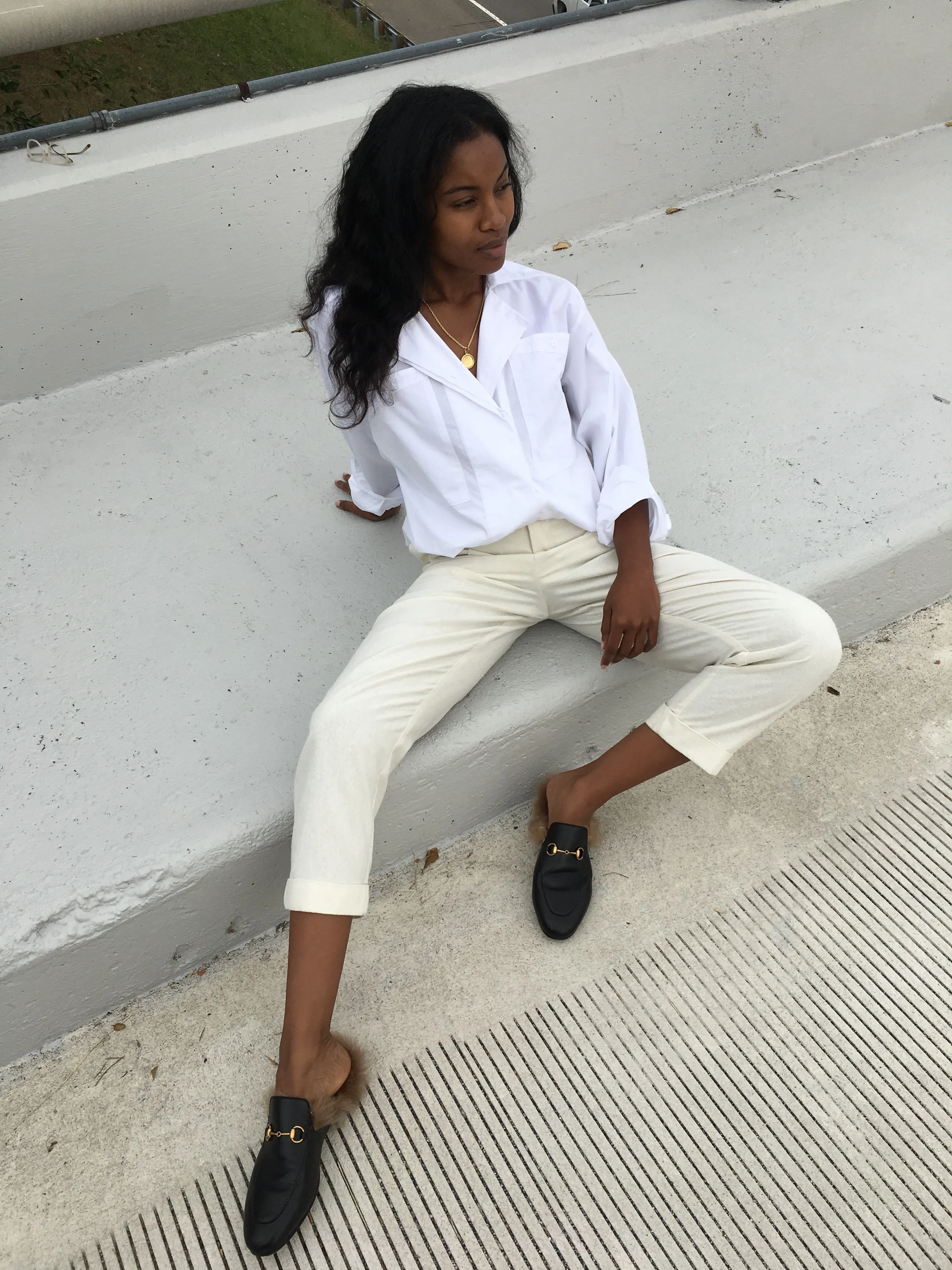 Clarke Cotton Poplin Button Up sold by NA NIN product image thumbnail 3