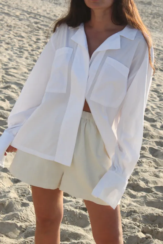 Clarke Cotton Poplin Button Up made by NA NIN