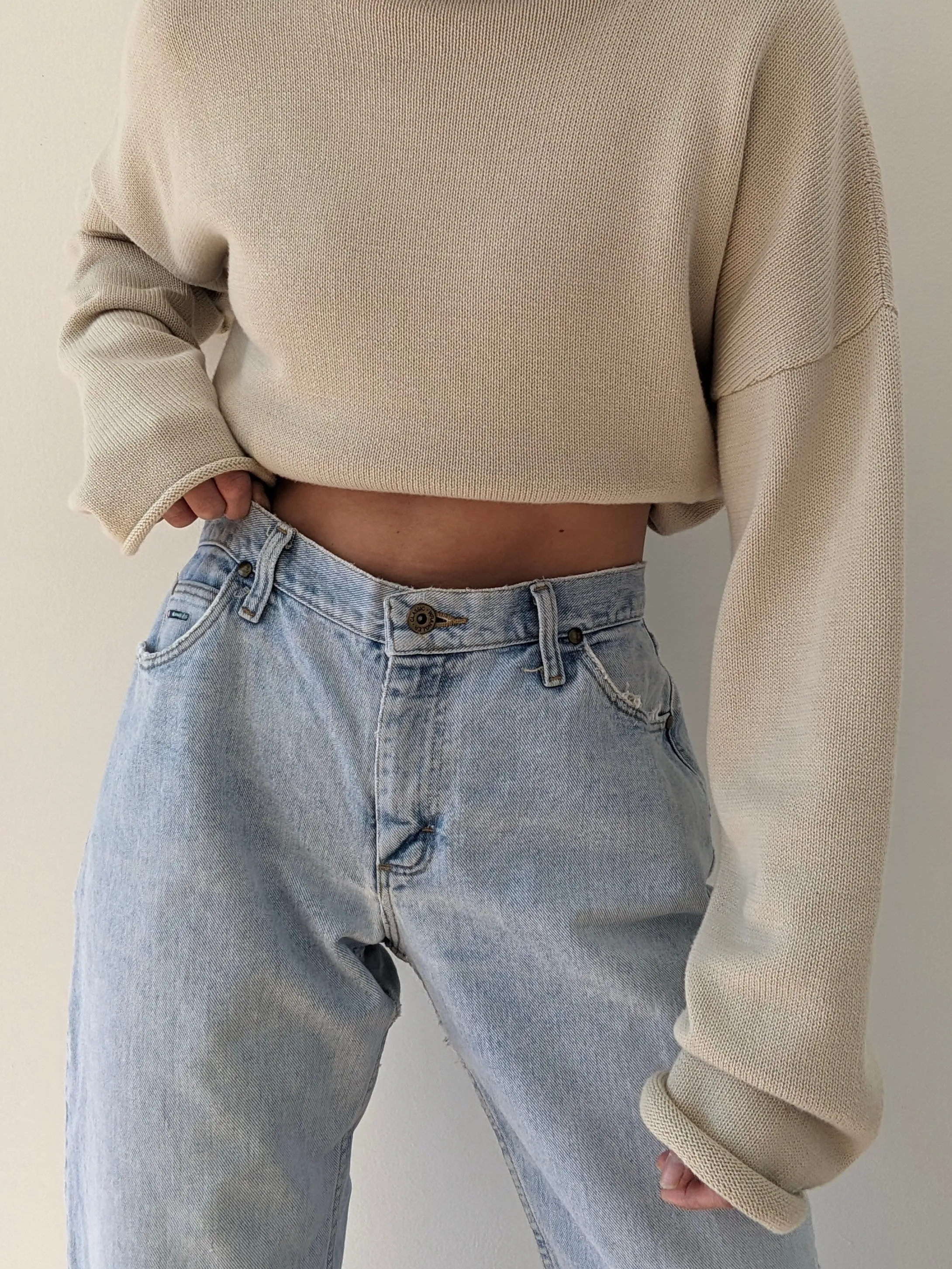 Vintage Distressed Light Wash Wrangler Denim sold by NA NIN product image thumbnail 3