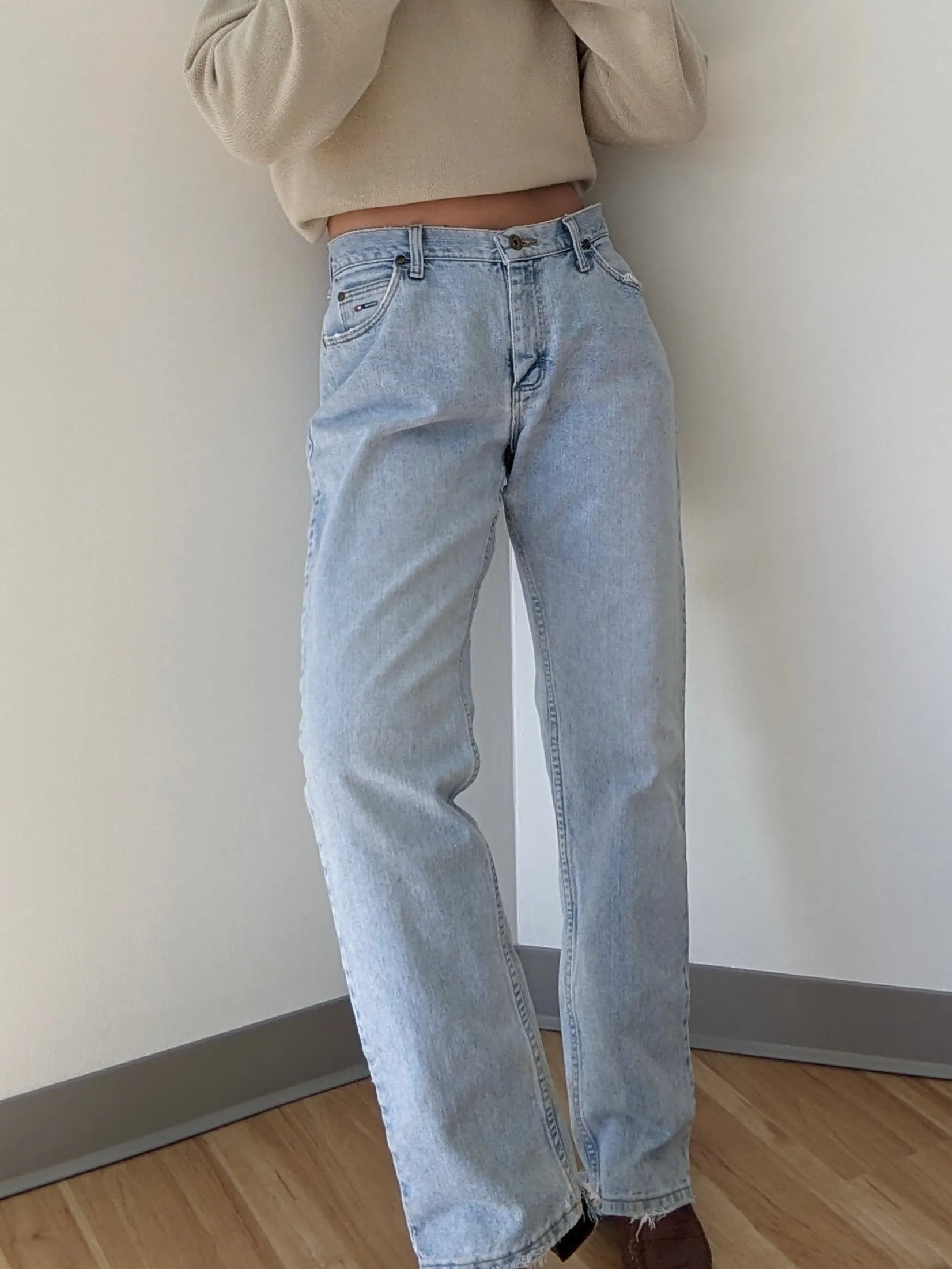 Vintage Distressed Light Wash Wrangler Denim sold by NA NIN product image thumbnail 5