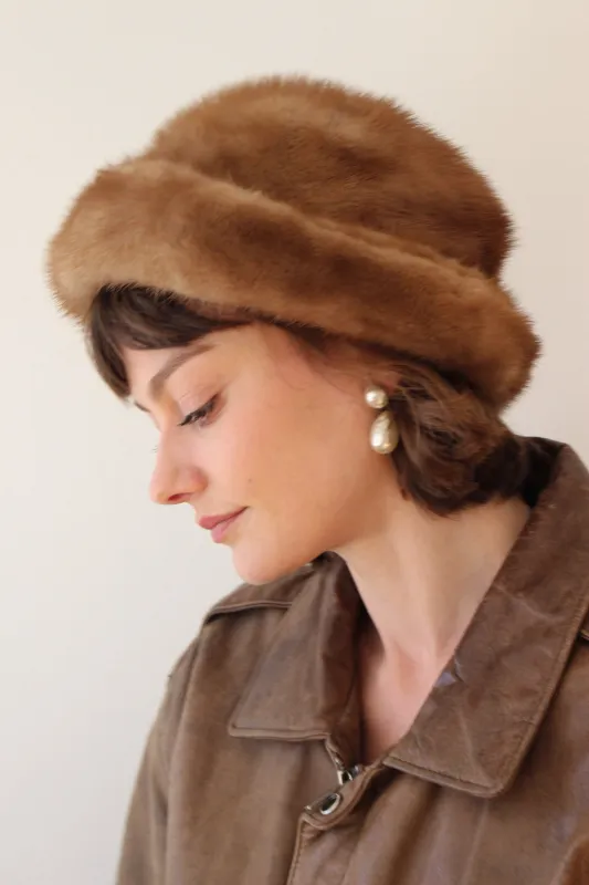 Beautiful Vintage Toffee Fur Hat sold by NA NIN