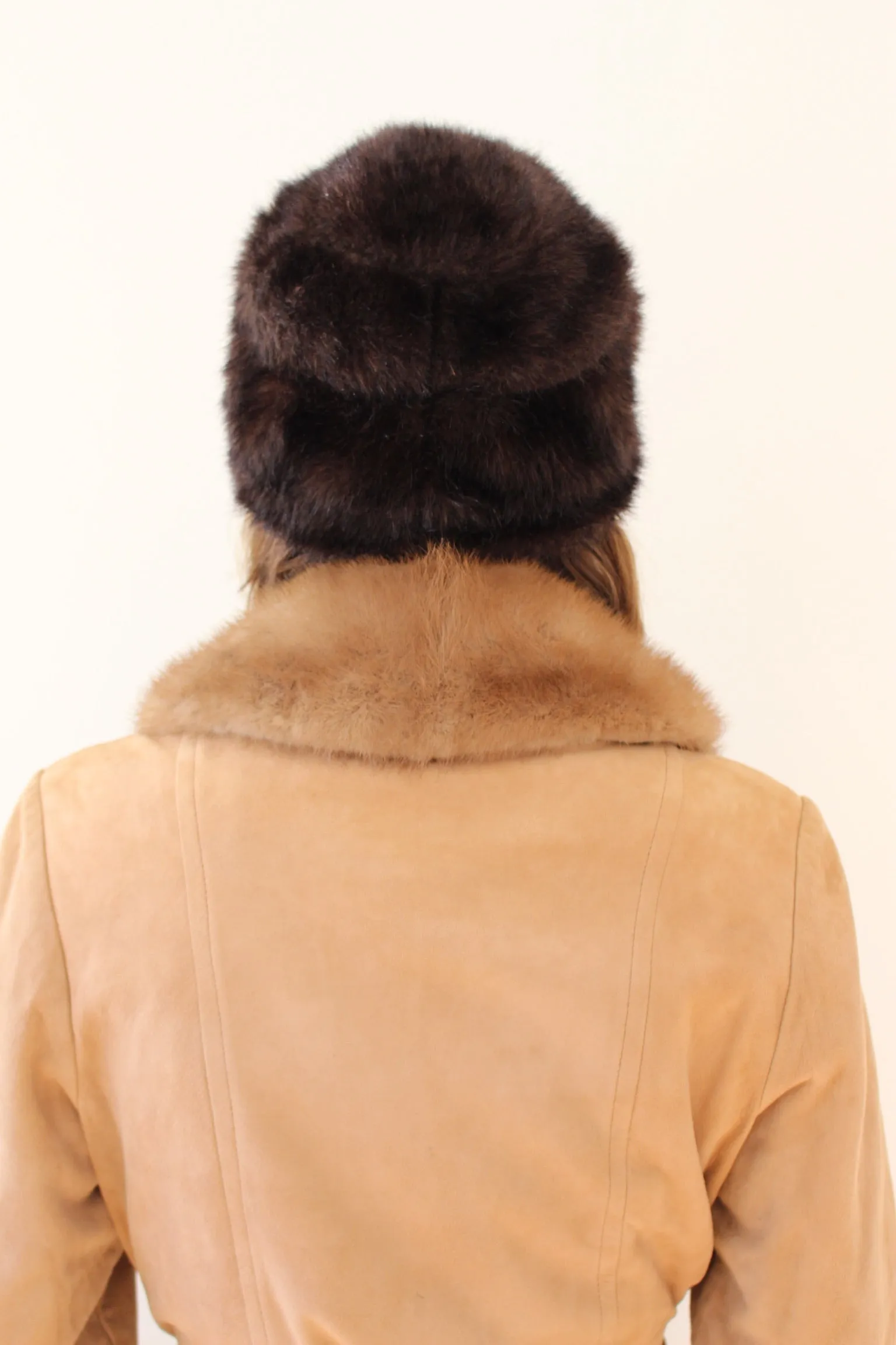 Plush Vintage Espresso Faux Fur Hat sold by NA NIN product image thumbnail 4