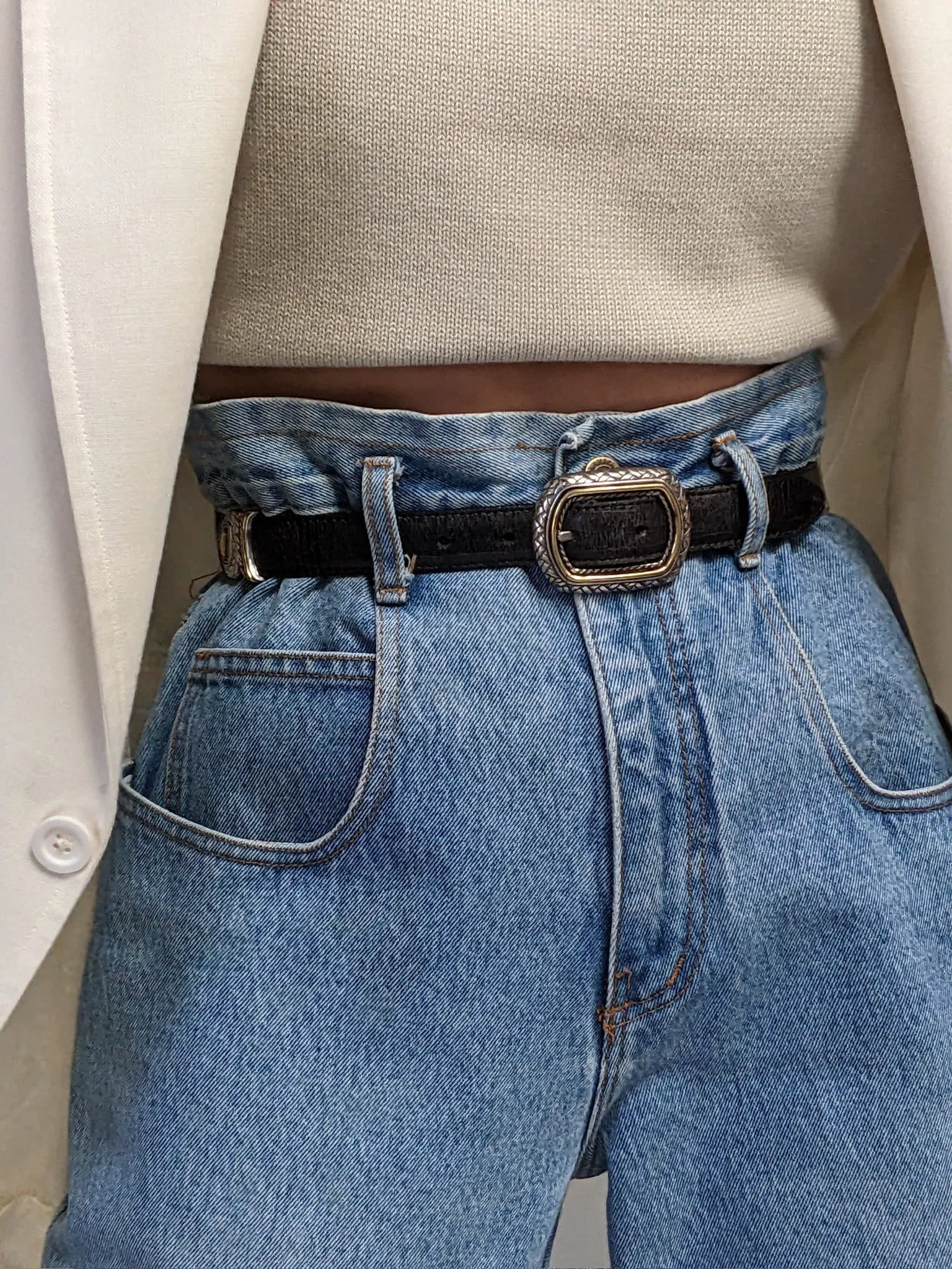 Amazing Vintage Segmented & Reversible Leather Belt sold by NA NIN product image thumbnail 2