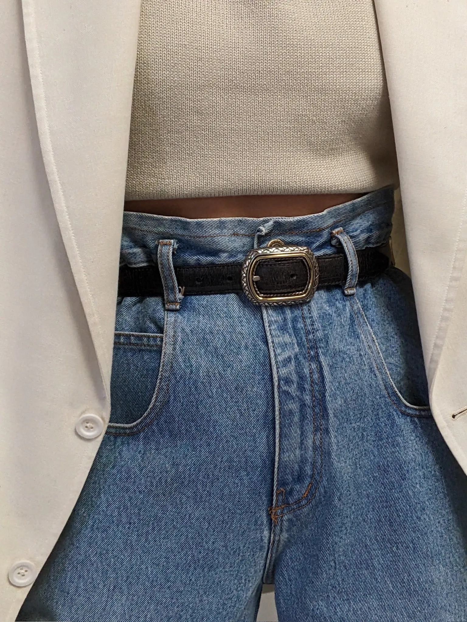 Amazing Vintage Segmented & Reversible Leather Belt sold by NA NIN product image thumbnail 4