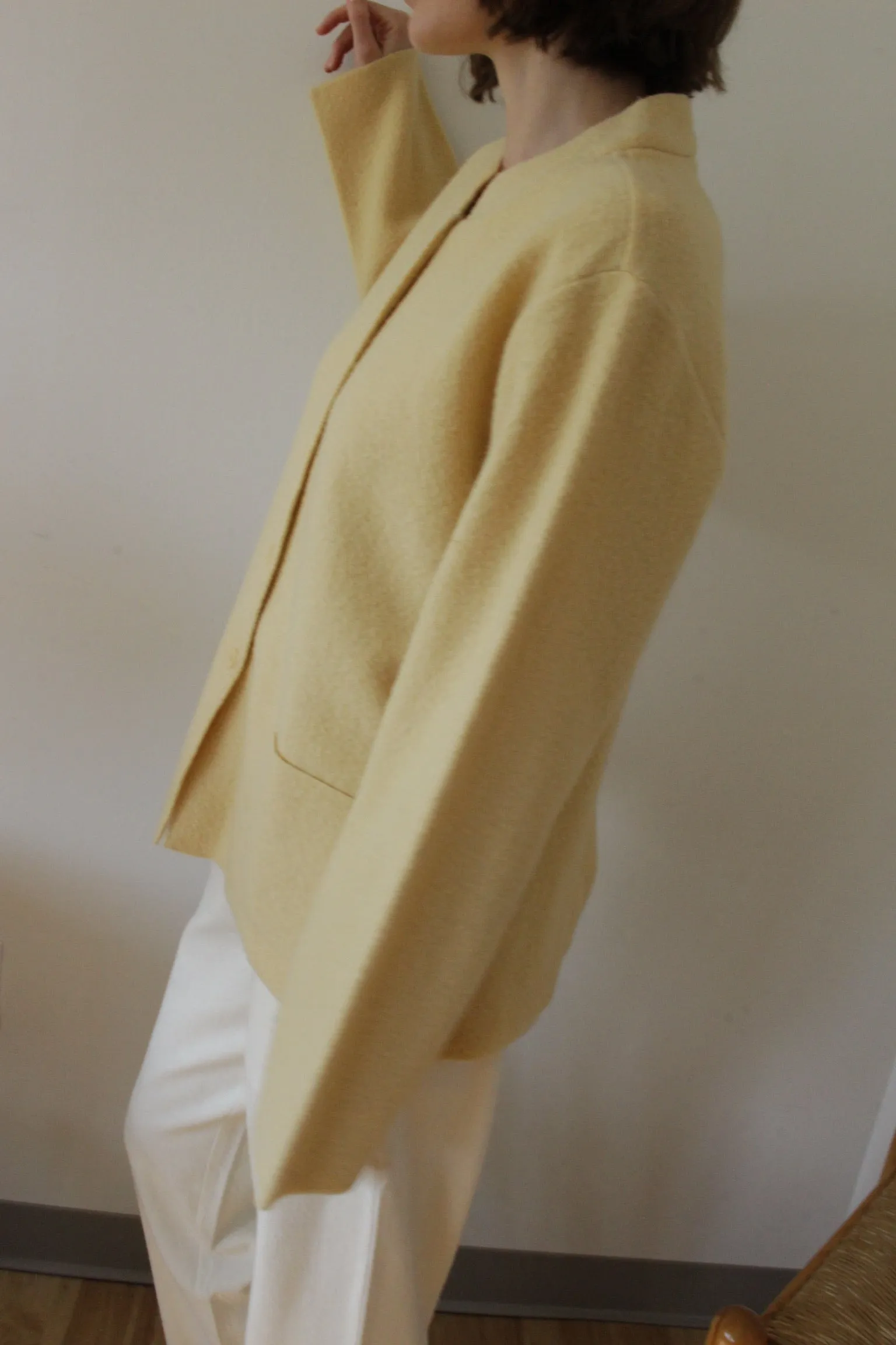 Vintage Buttercream Wool Pocket Cardigan sold by NA NIN product image thumbnail 4
