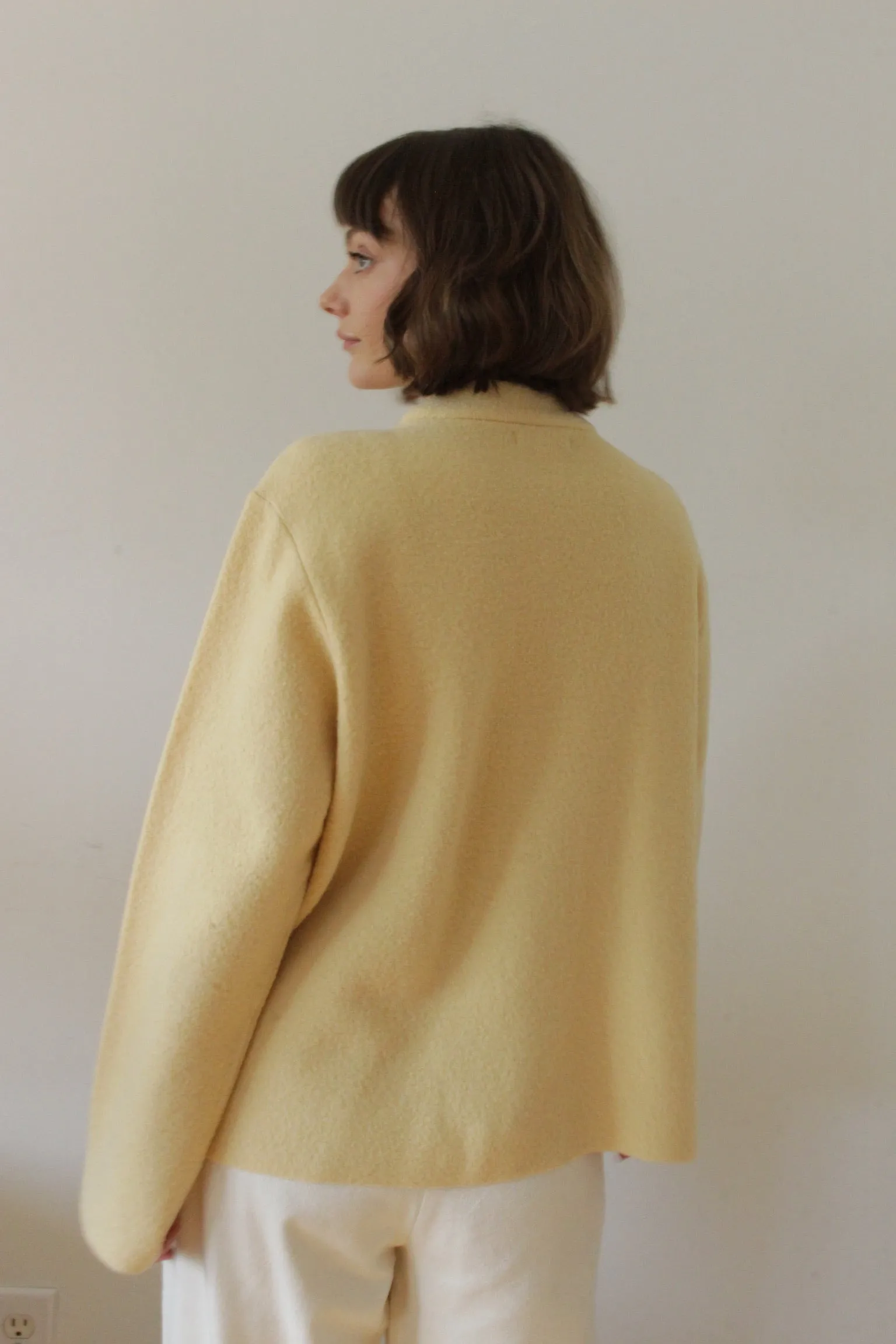 Vintage Buttercream Wool Pocket Cardigan sold by NA NIN product image thumbnail 3